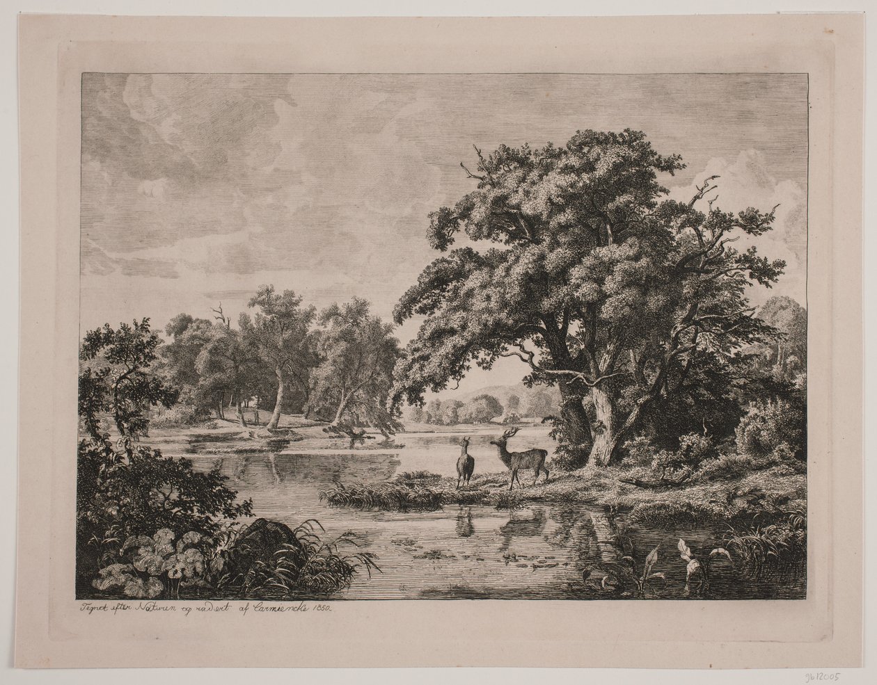 Parti i Hellebæk skov af Hermann Carmiencke