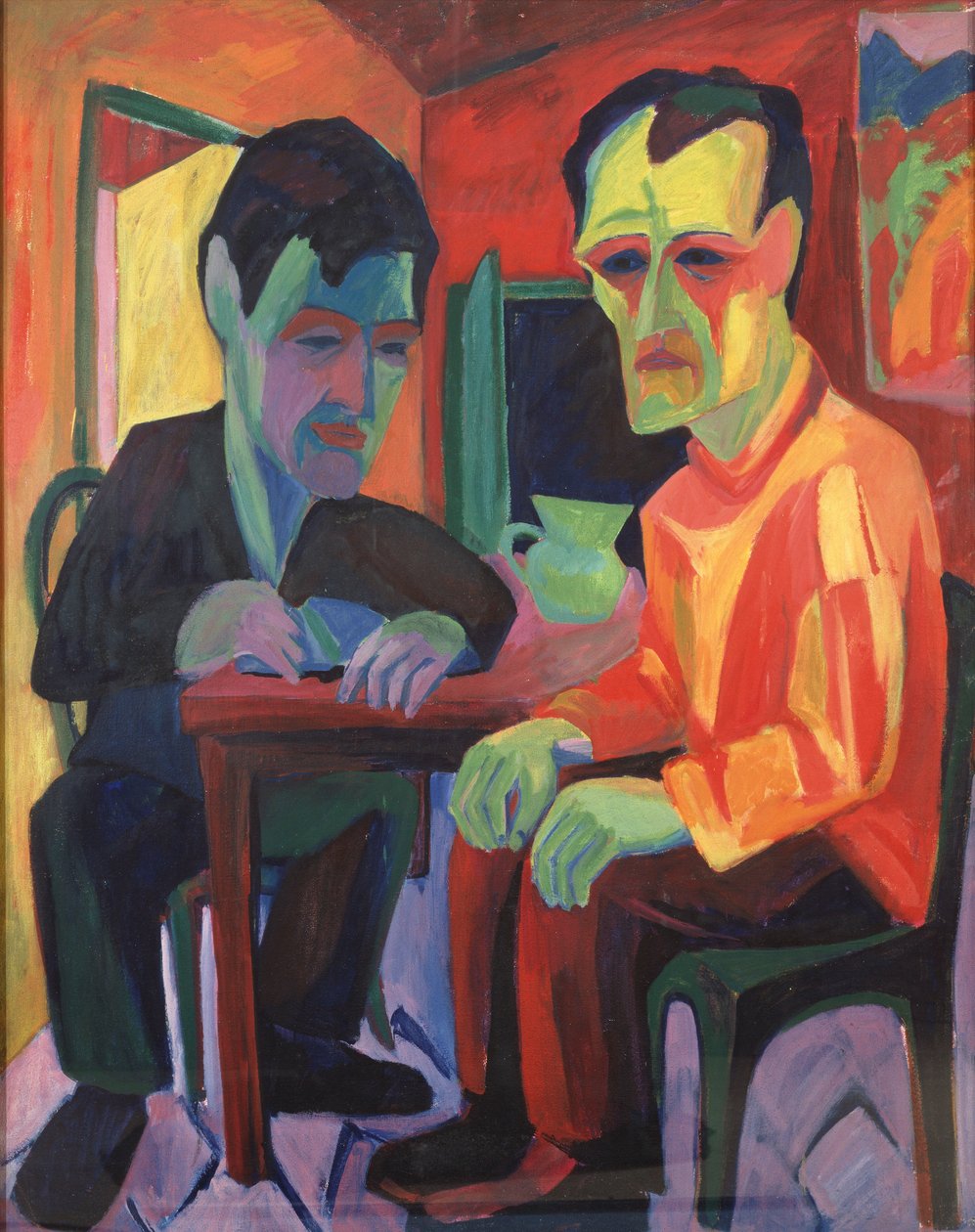 Diskussionen; Das Gesprach, ca. 1925 af Hermann Scherer