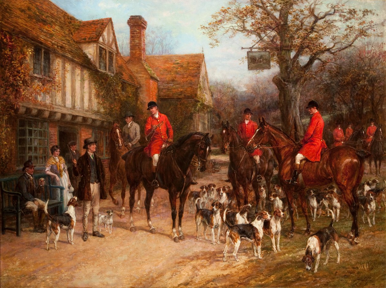 The Meet, Ye Olde Wayside Inn af Heywood Hardy
