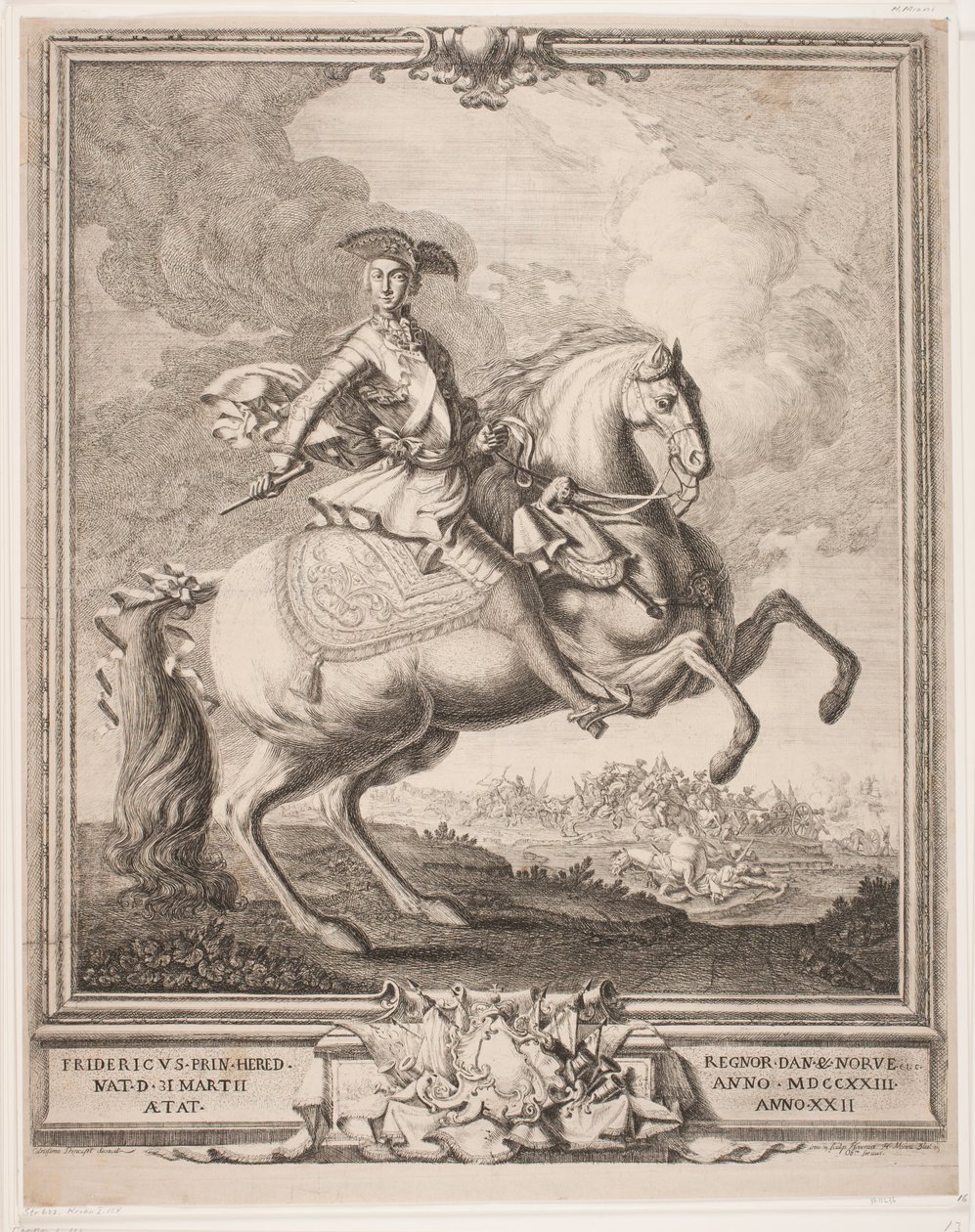 Frederik 5. som Kronprins til hest af Hieronimo Miani