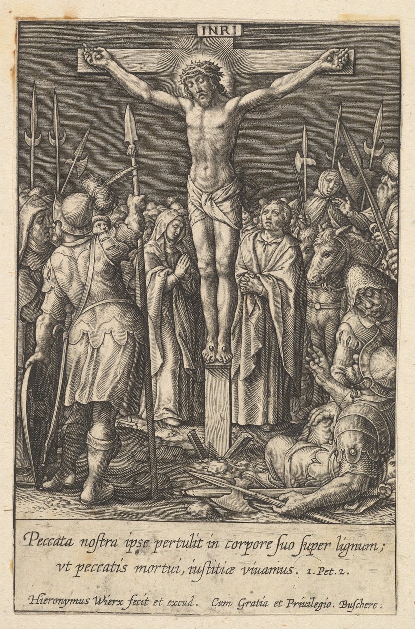 Kristus korsfæstet, før 1619. af Hieronymous Wierix