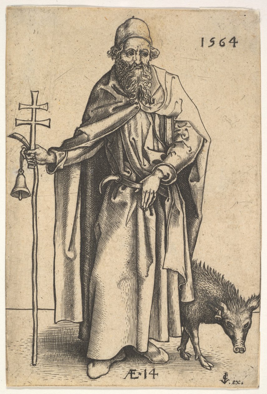 Sankt Antonius, 1564 af Hieronymous Wierix