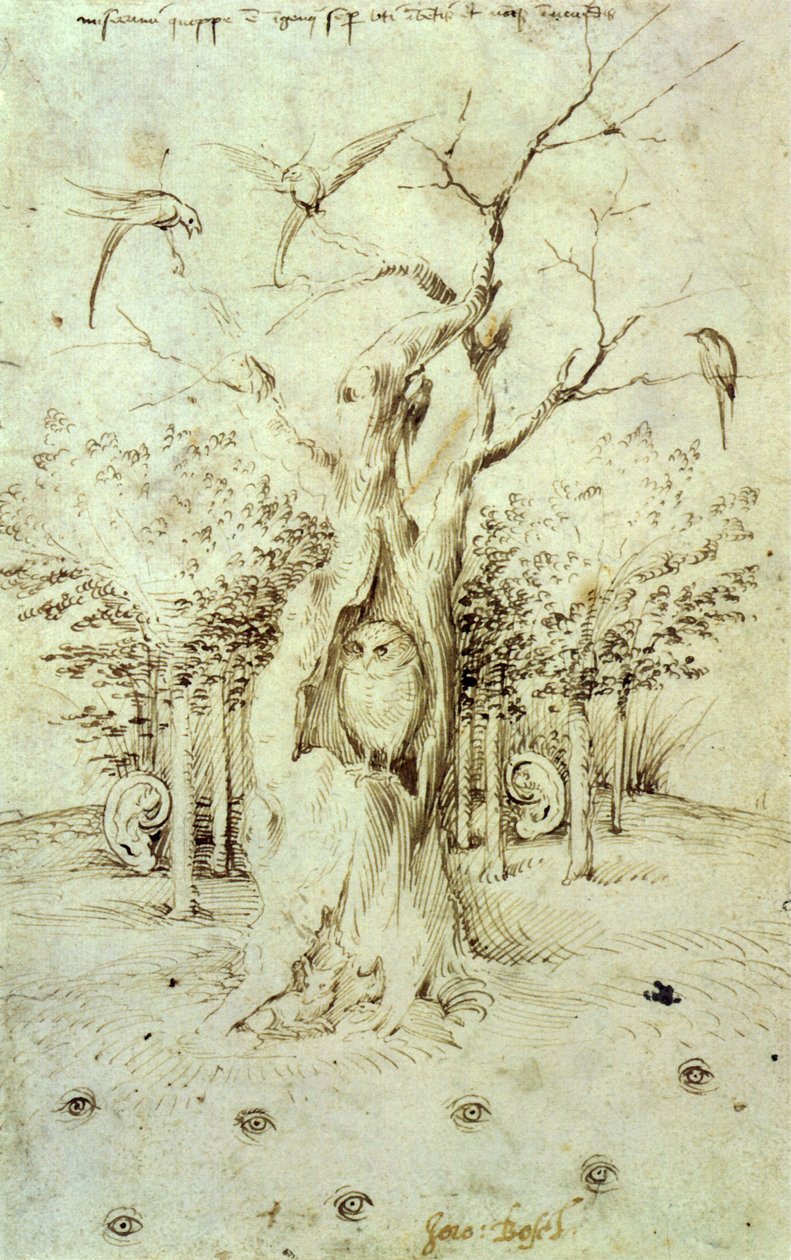 Skoven, der hører, og marken, der ser af Hieronymus Bosch