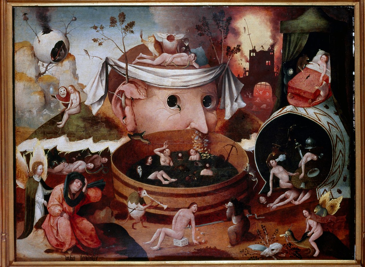 Visionen om Tondailus af Hieronymus (follower of) Bosch