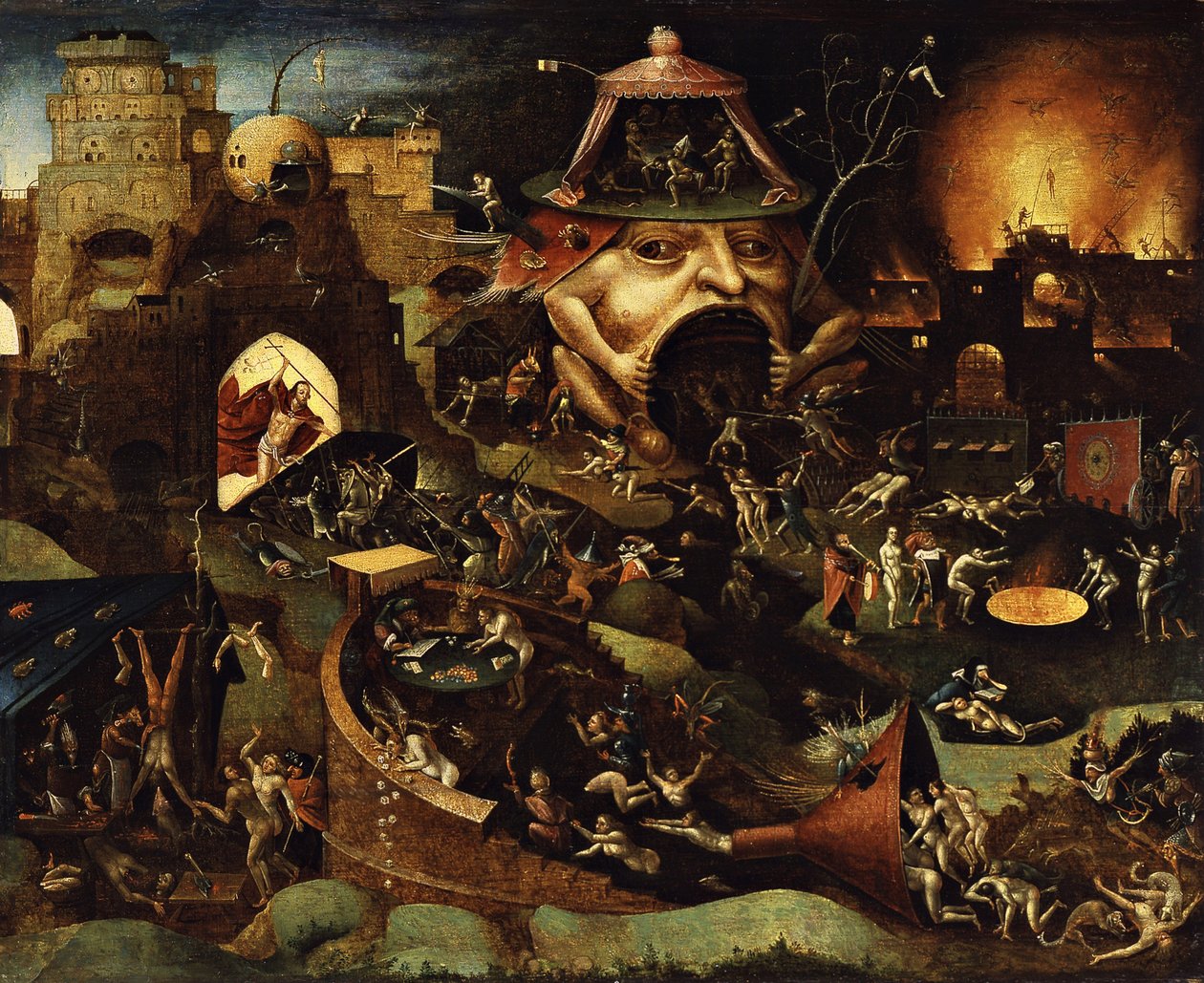 Christ In Limbo (olie på træ) af Hieronymus Bosch