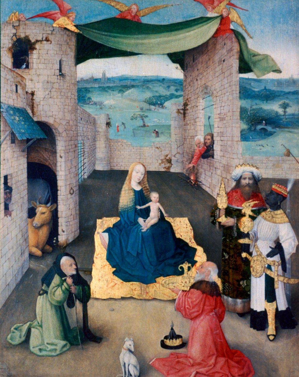 Magiernes tilbedelse, c1490. af Hieronymus Bosch