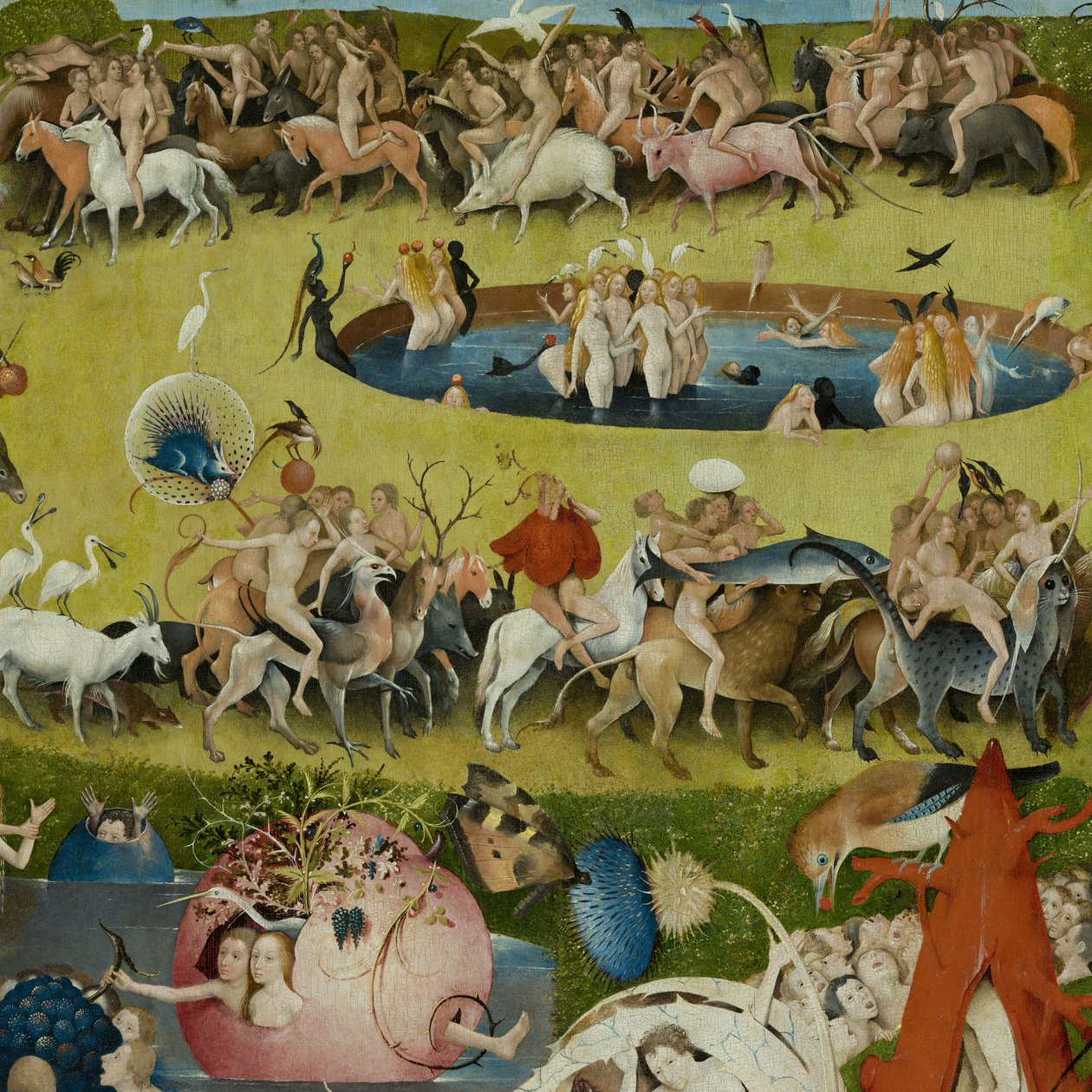 De jordiske glæders have, 1490-1500 af Hieronymus Bosch