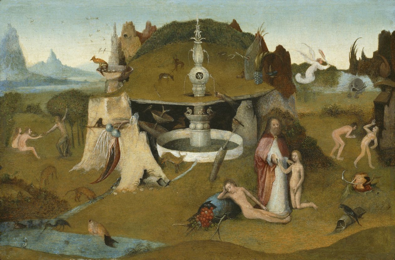 Paradisets Have, 1510-20 af Hieronymus Bosch