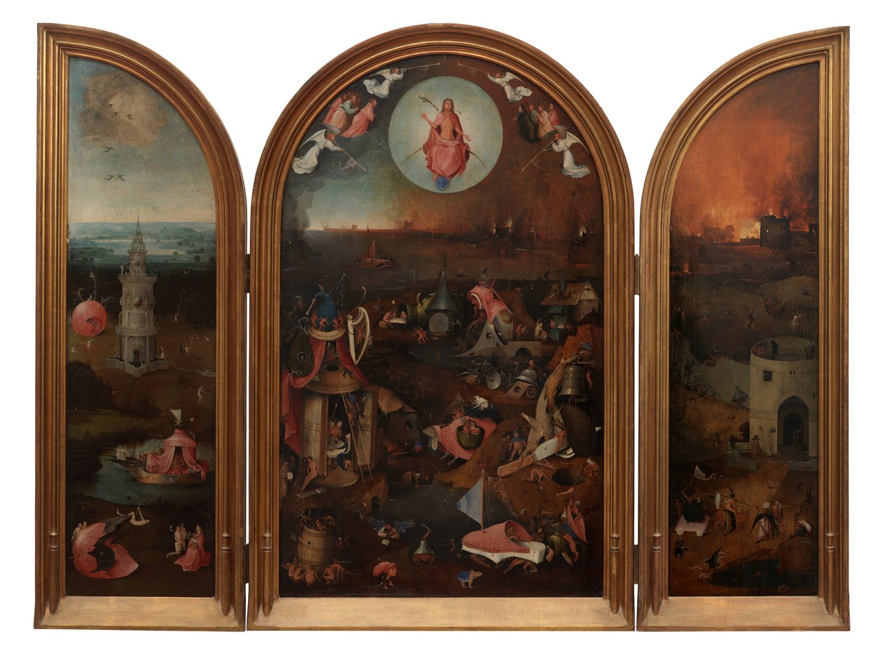 Den sidste dom (olie på panel) af Hieronymus Bosch