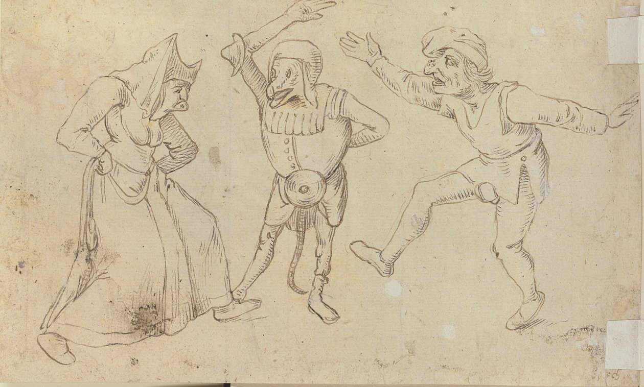 Tre dansende figurer af Hieronymus Bosch