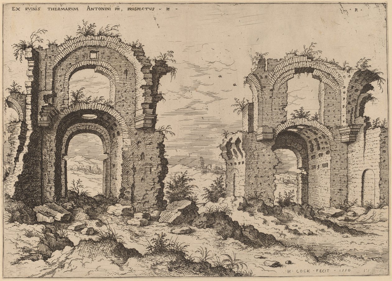 Anden udsigt over Diocletians bade af Hieronymus Cock