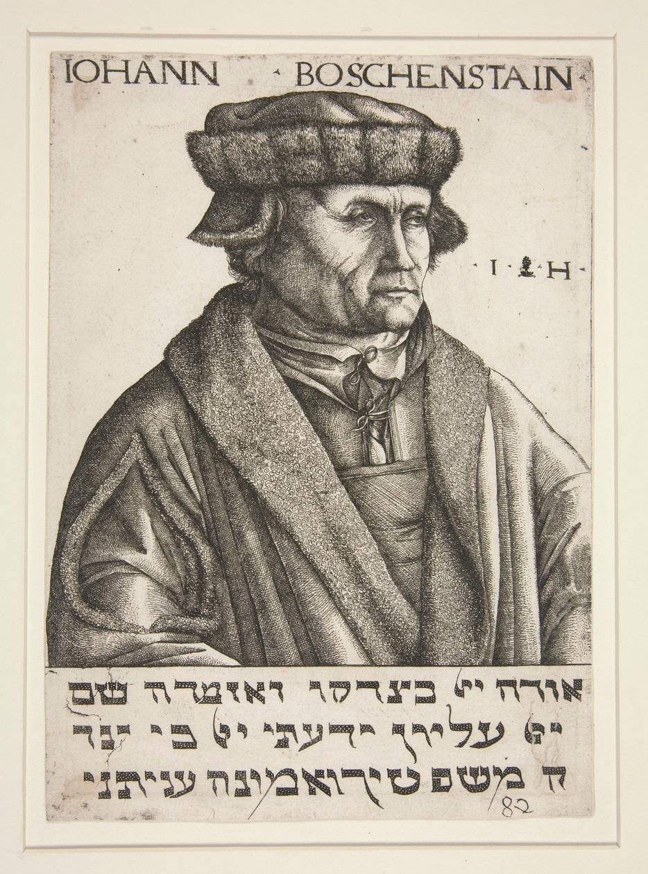 Portræt af Johann B?schenstein af Hieronymus Hopfer