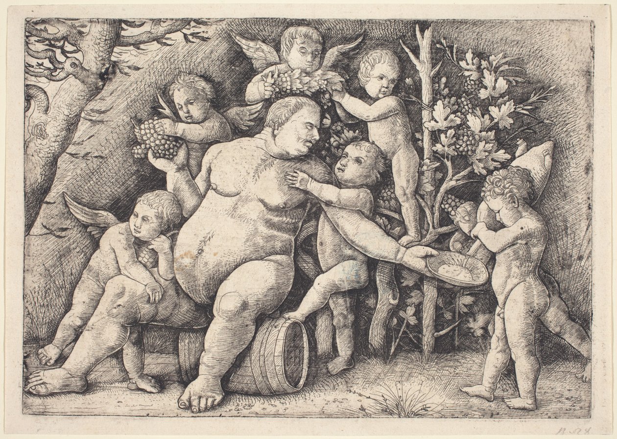 Silenus af Hieronymus Hopfer after Andrea Mantegna