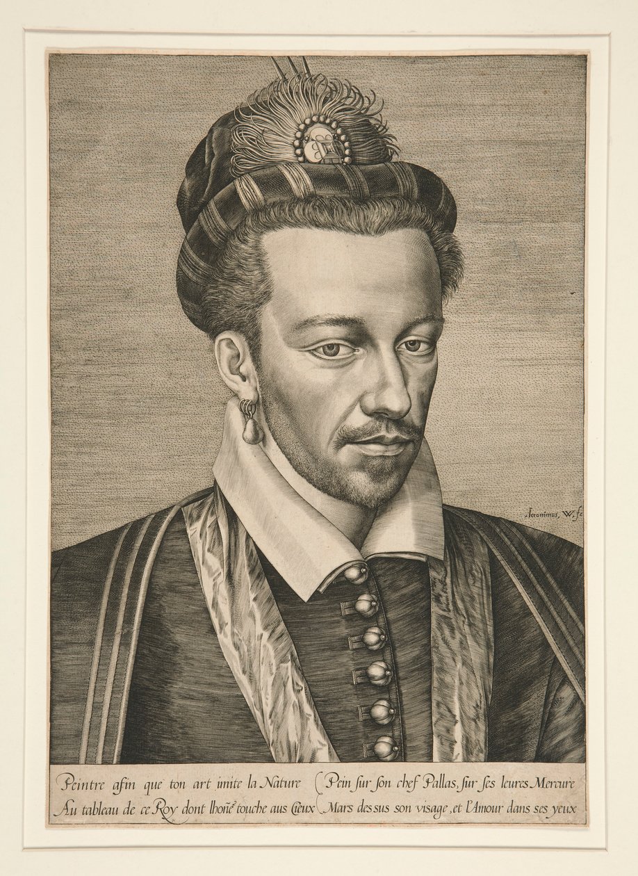 Portræt af Henrik III af Hieronymus Wierix