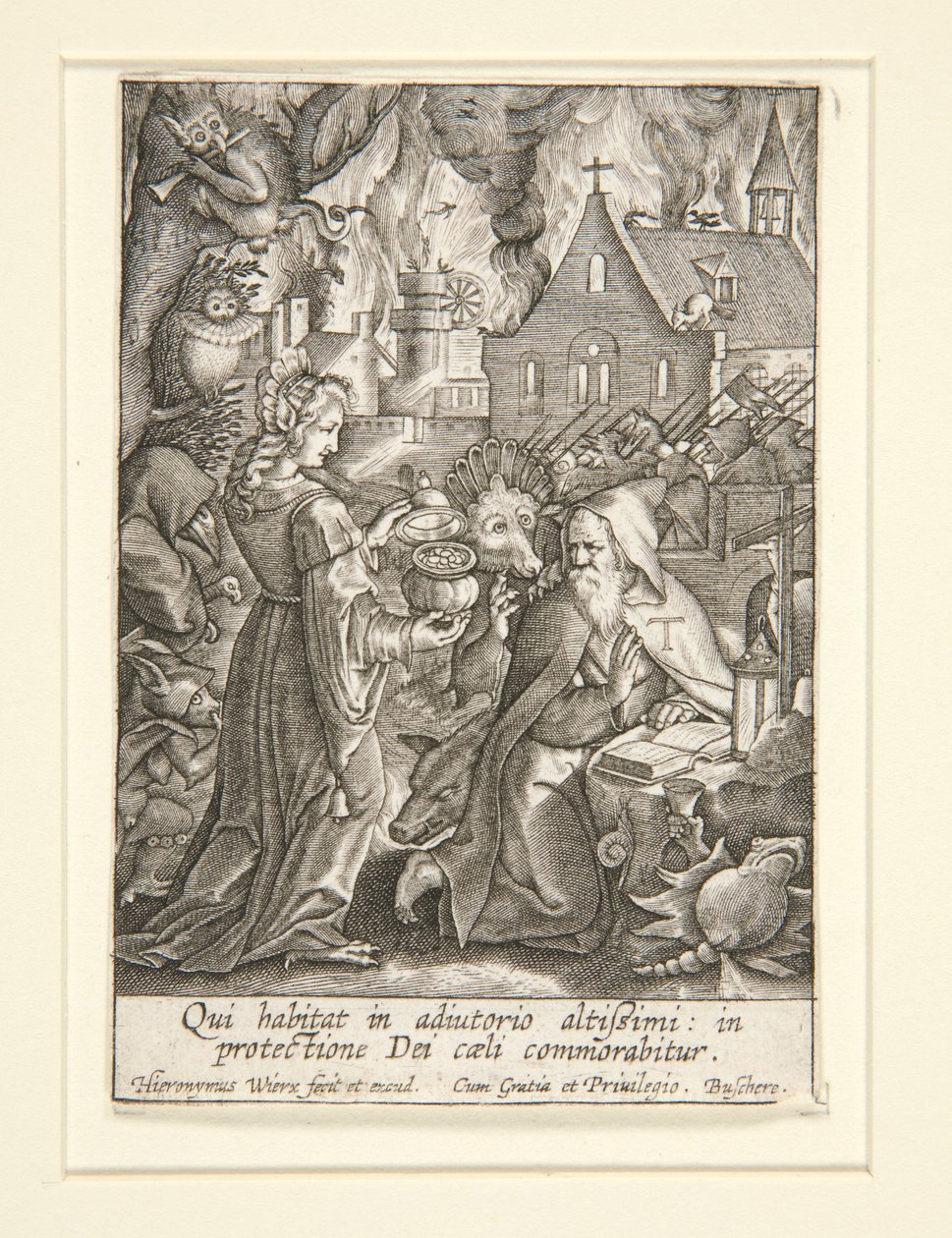 Sankt Anthonys fristelse af Hieronymus Wierix