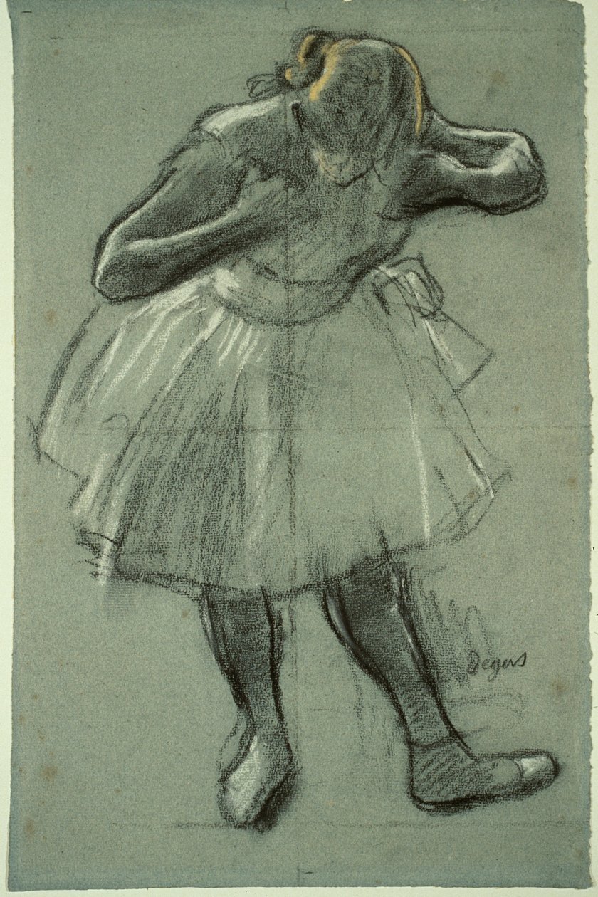 Danser bøjer sig fremad af Hilaire Germain Edgar Degas