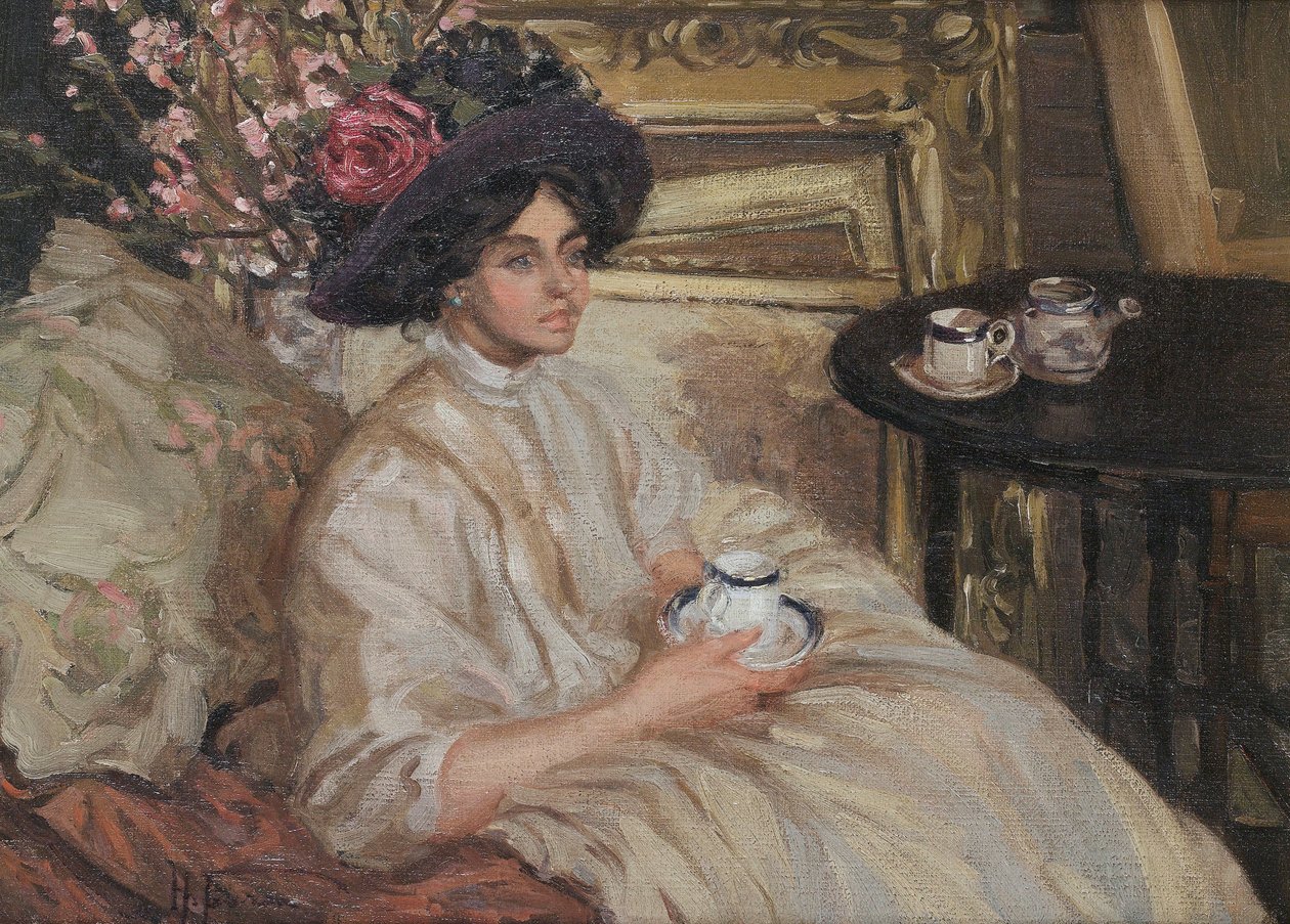 Eftermiddagste, 1917. af Hilda Fearon