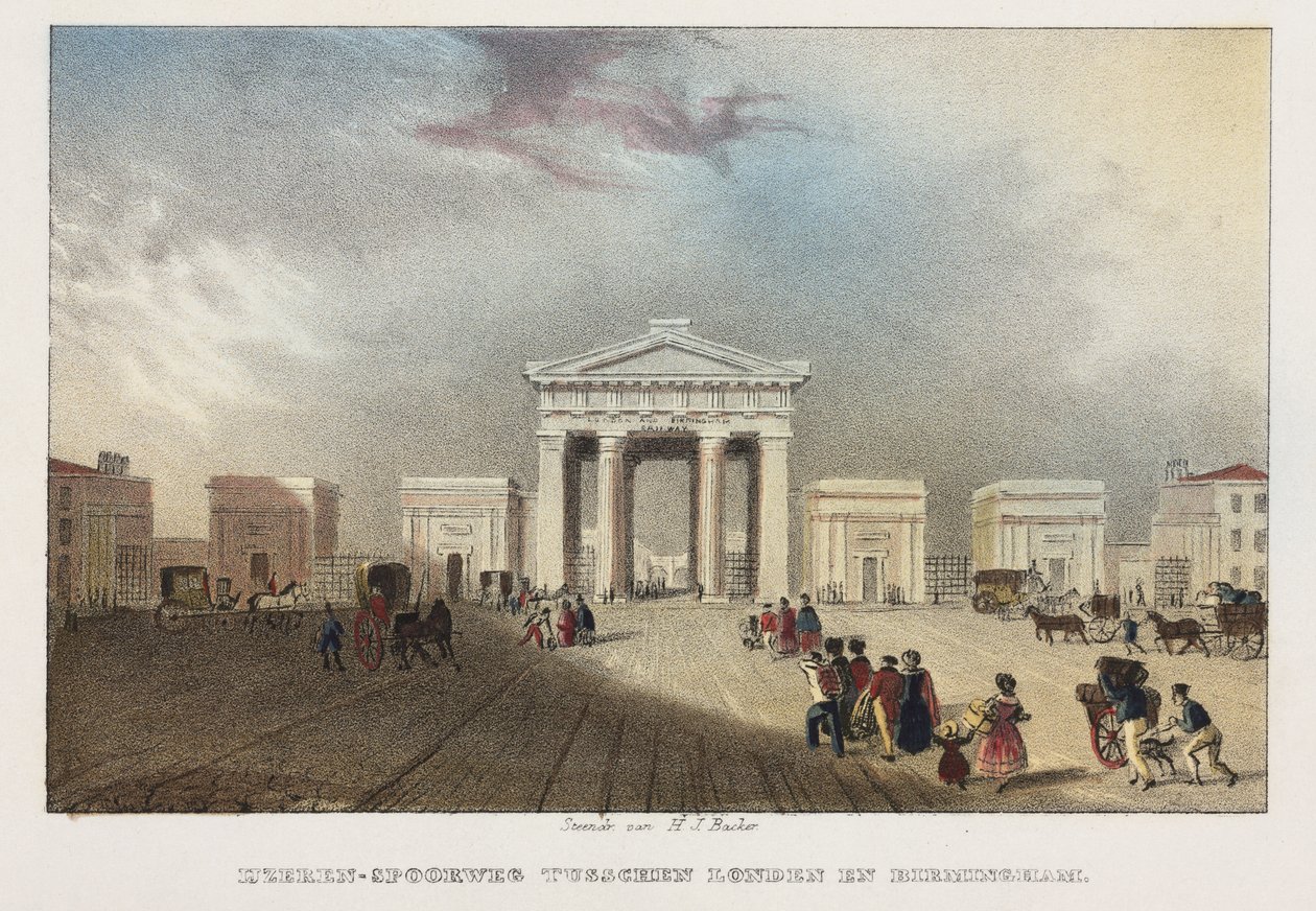 Euston Station, London af Hilmar Johannes after Backer