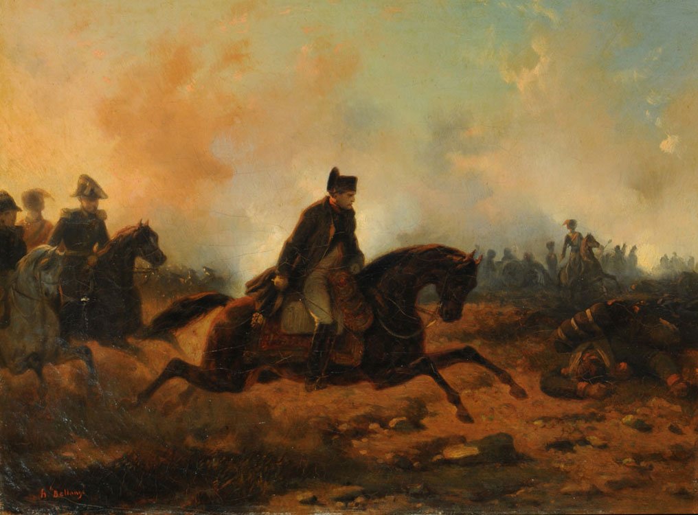 Napoleon og byttet af Waterloo af Hippolyte Bellange