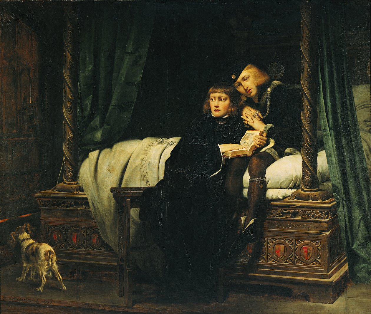 Edward V (1470-83) og Richard, hertug af York i tårnet (Les Enfants d