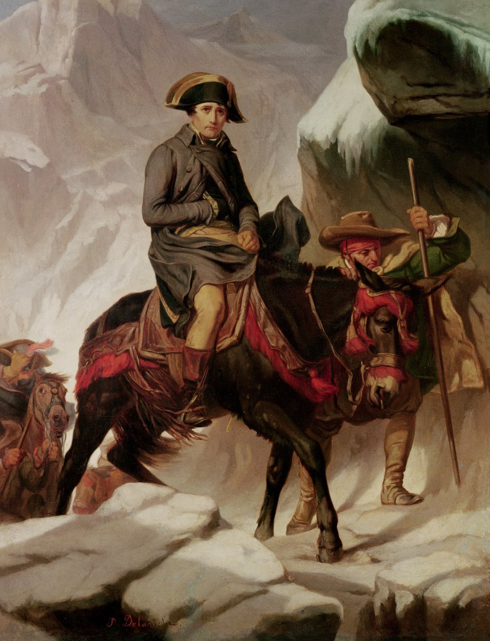 Napoleon Bonaparte (1769-1821) Krydser Alperne af Hippolyte Delaroche