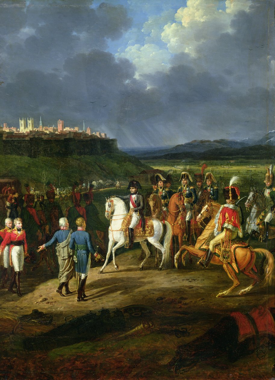 De engelske fanger på Astorga bliver præsenteret for Napoleon Bonaparte (1769-1821) i 1809, 1810 (detaljer fra 176236) af Hippolyte Lecomte