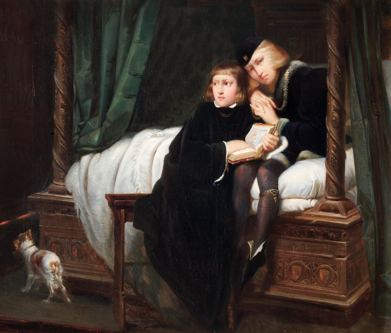 Prinserne i tårnet af Hippolyte (1797 1856) (after) Delaroche
