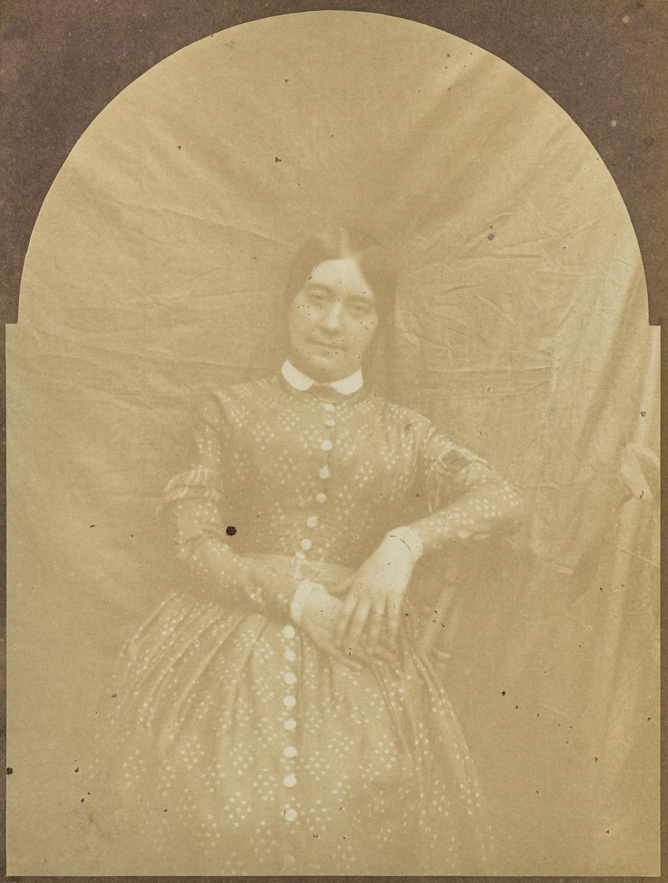[Portræt af en siddende kvinde]. af Hippolyte Bayard