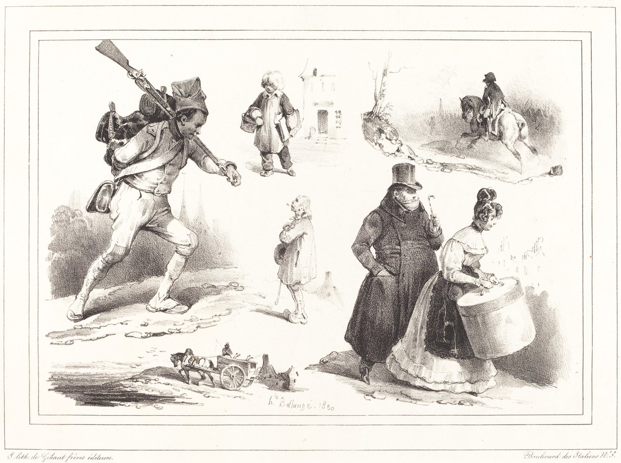 Sociale vignetter af Hippolyte Bellange