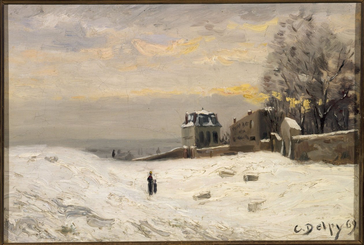 Sne på Montmartre af Hippolyte Camille Delpy