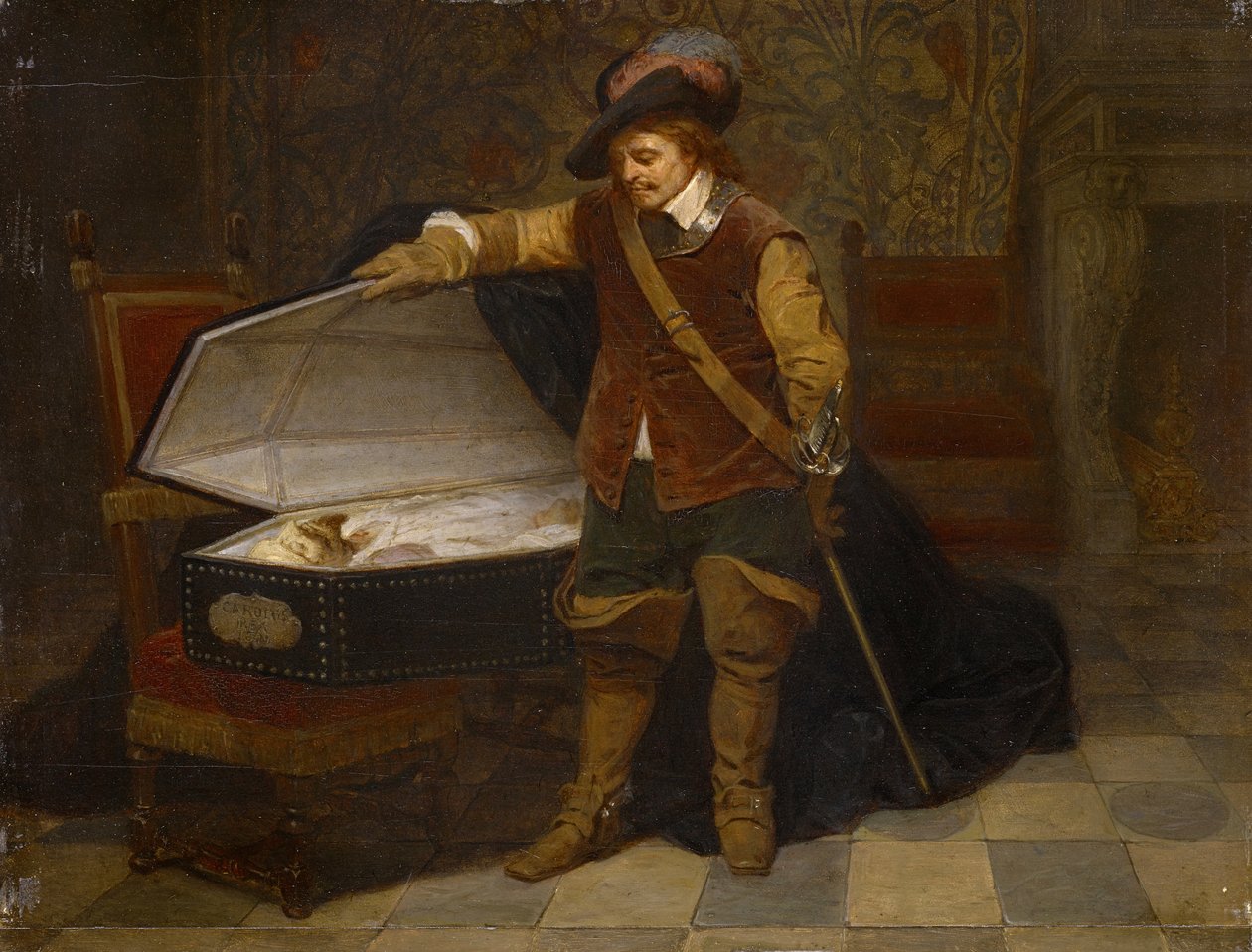 Cromwell og Charles I, efter 1831 af Hippolyte Delaroche