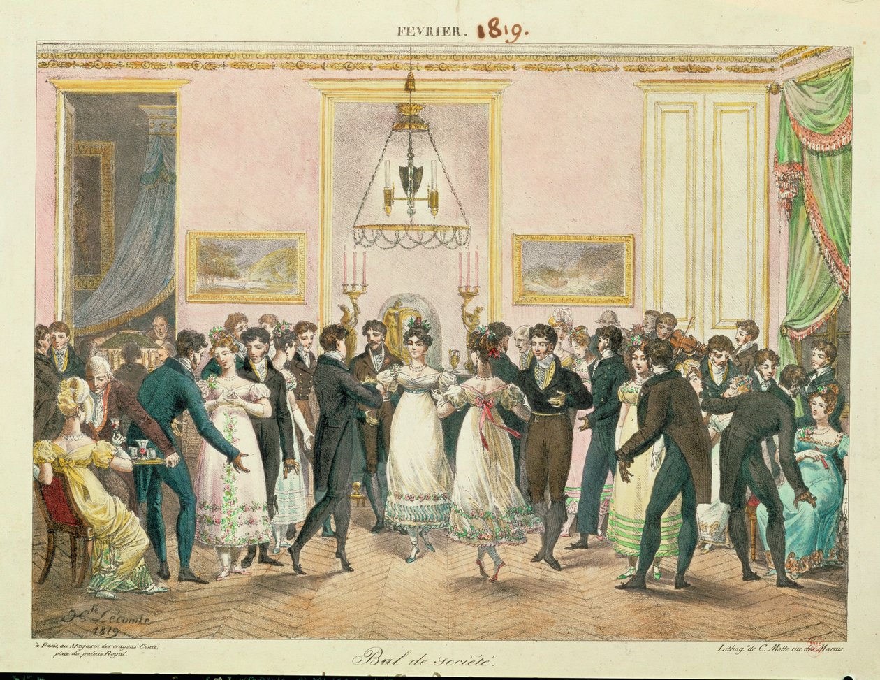 Samfundskugle ... (litografi) af Hippolyte Lecomte