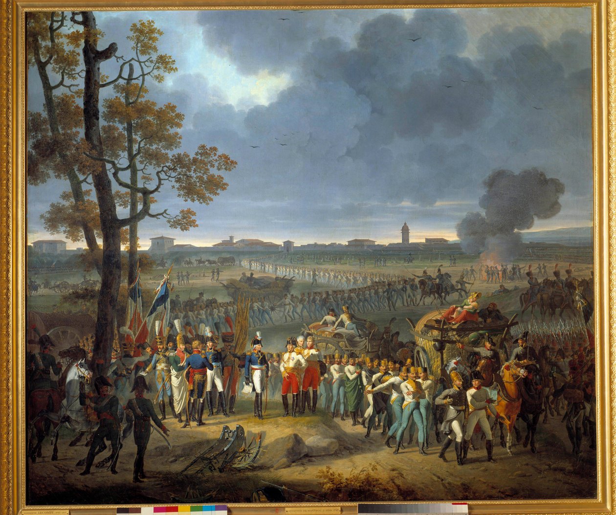 overgivelsen af Mantua (2. februar af Hippolyte Lecomte