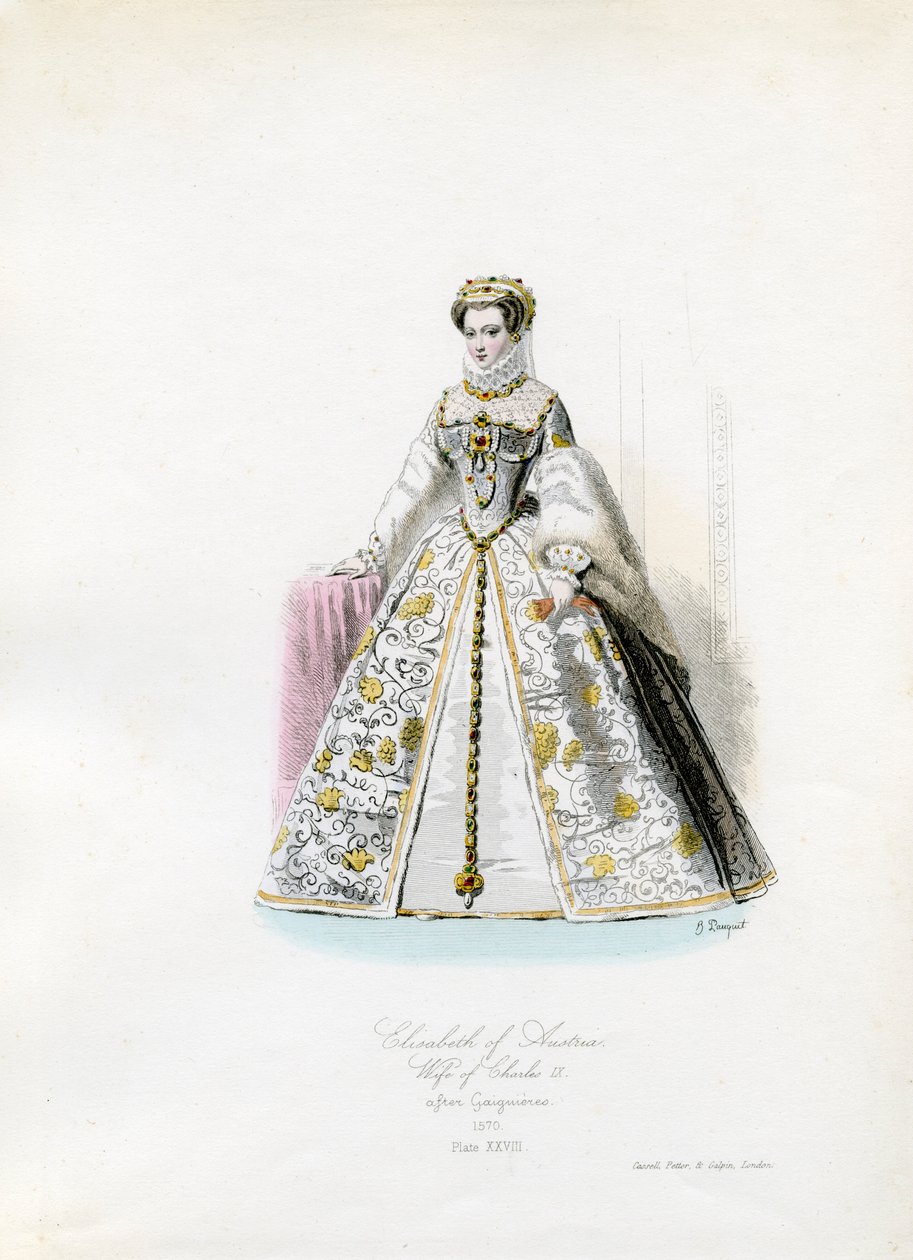 Elisabeth af Østrig af Hippolyte Louis and Polydore Pauquet