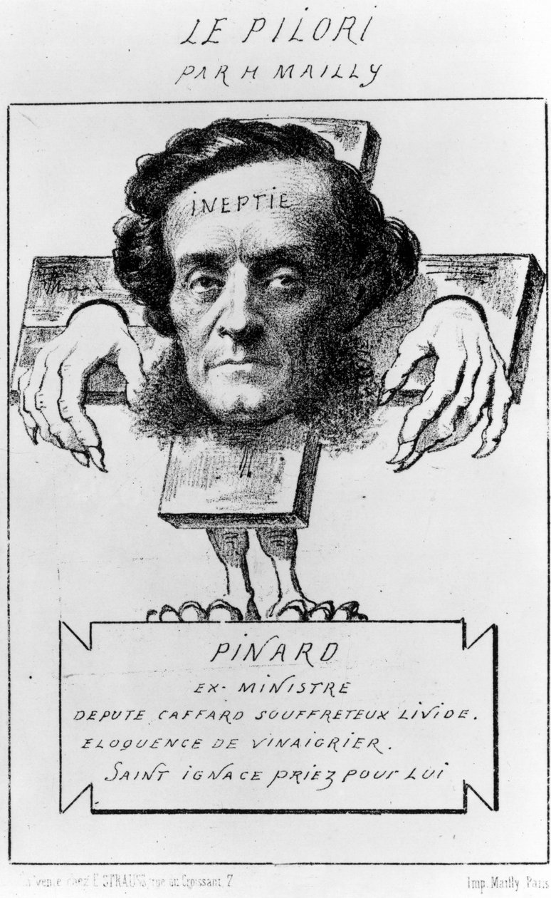 Tegneserie af Ernest Pinard, ca. 1857 (litho) af Hippolyte Mailly