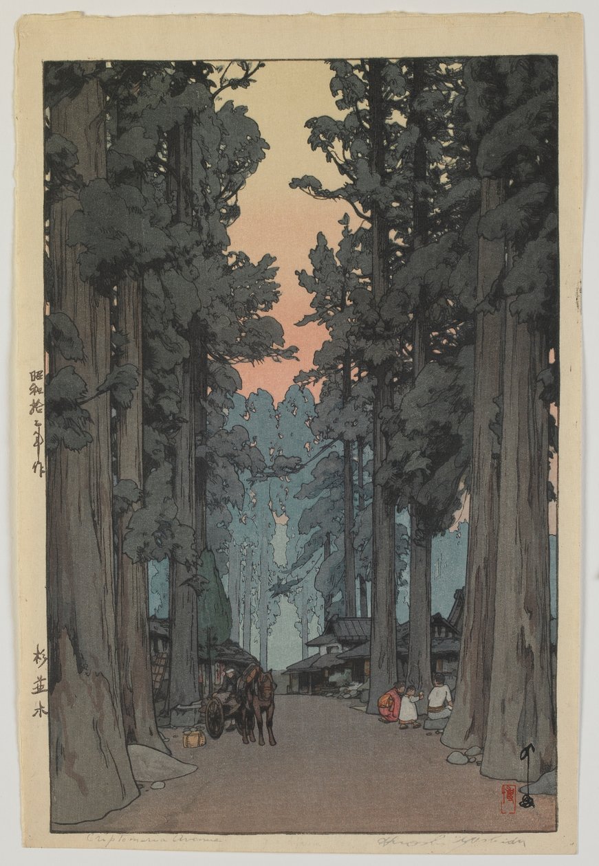 Cryptomeria Avenue, Showa-æraen af Hiroshi Yoshida