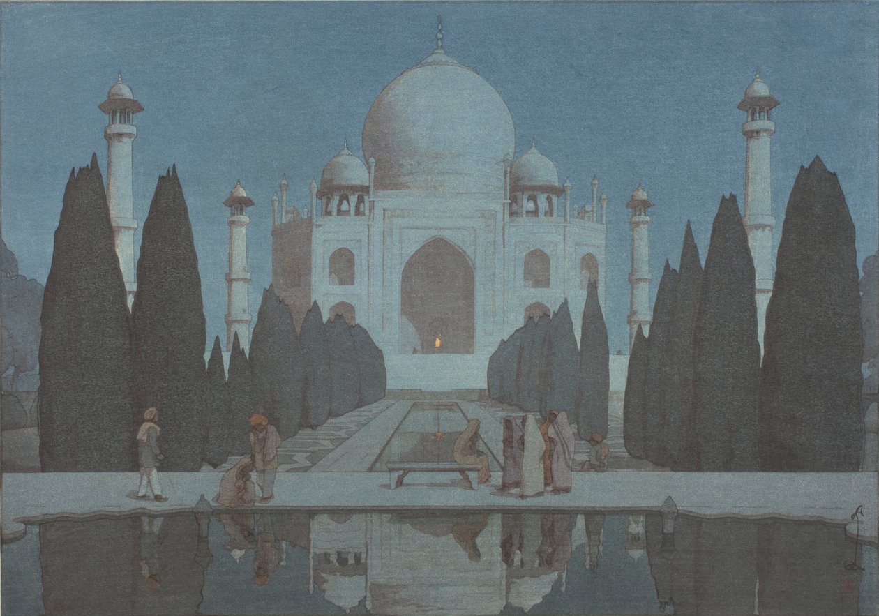 Taj Mahal om natten, nr. 6 af Hiroshi Yoshida