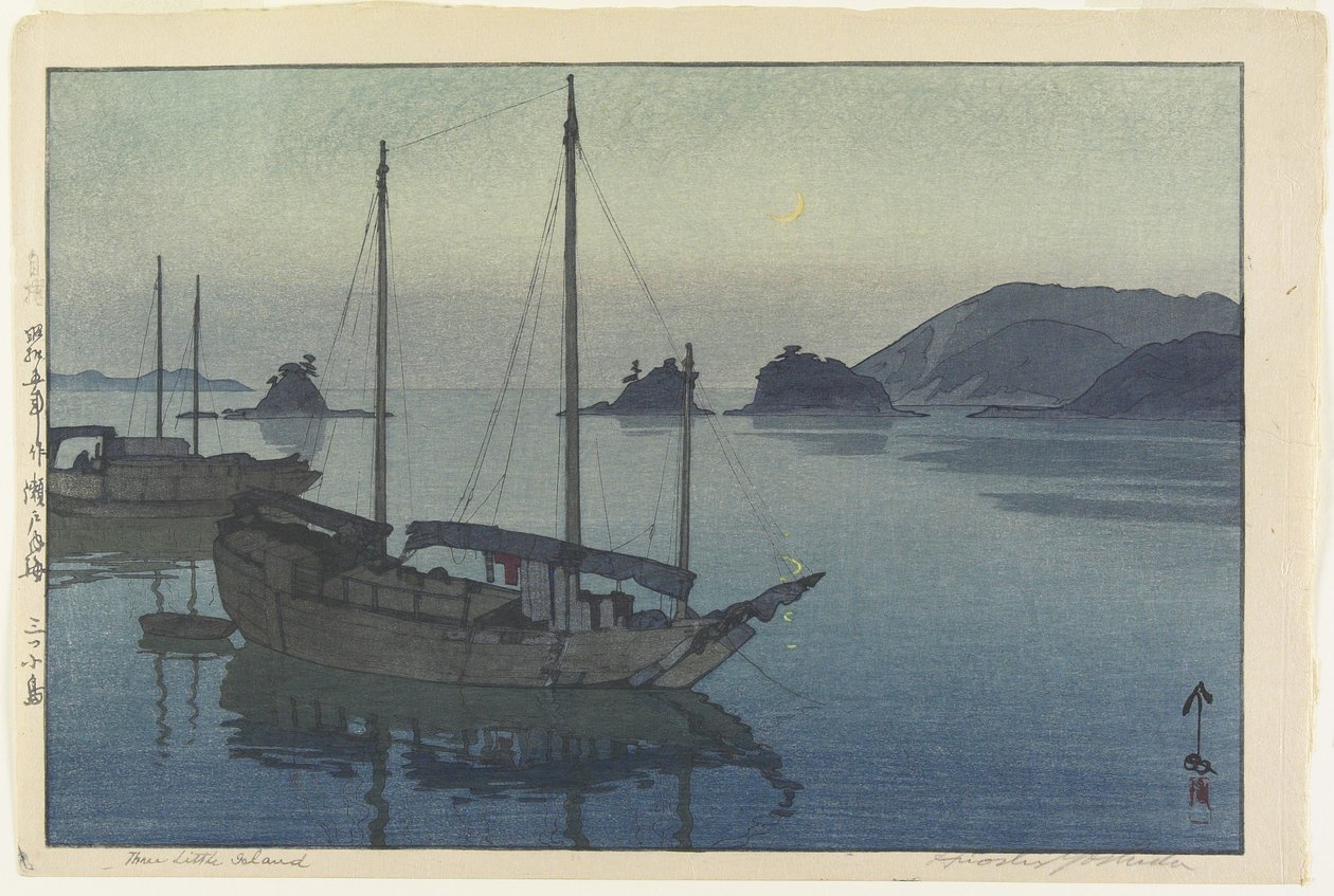 Tre små øer af Hiroshi Yoshida