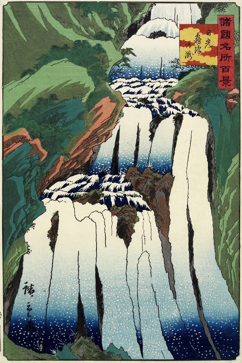 One HuMisty Fall of Nikko_, oktober 1859 af Hiroshige II