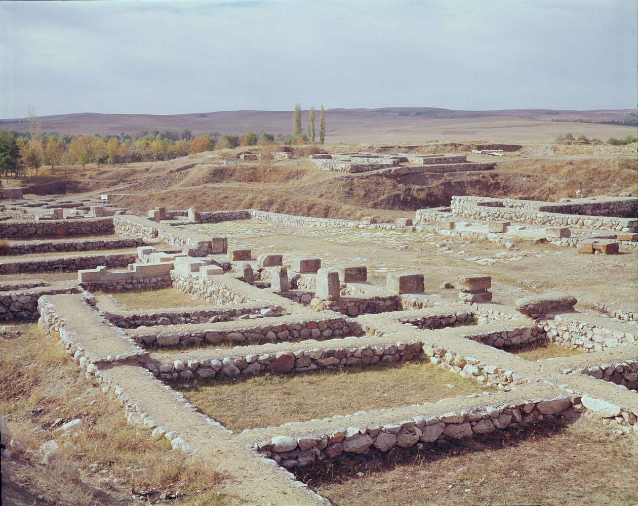 Udsigt over det arkæologiske område, 1450-1200 f.Kr af Hittite