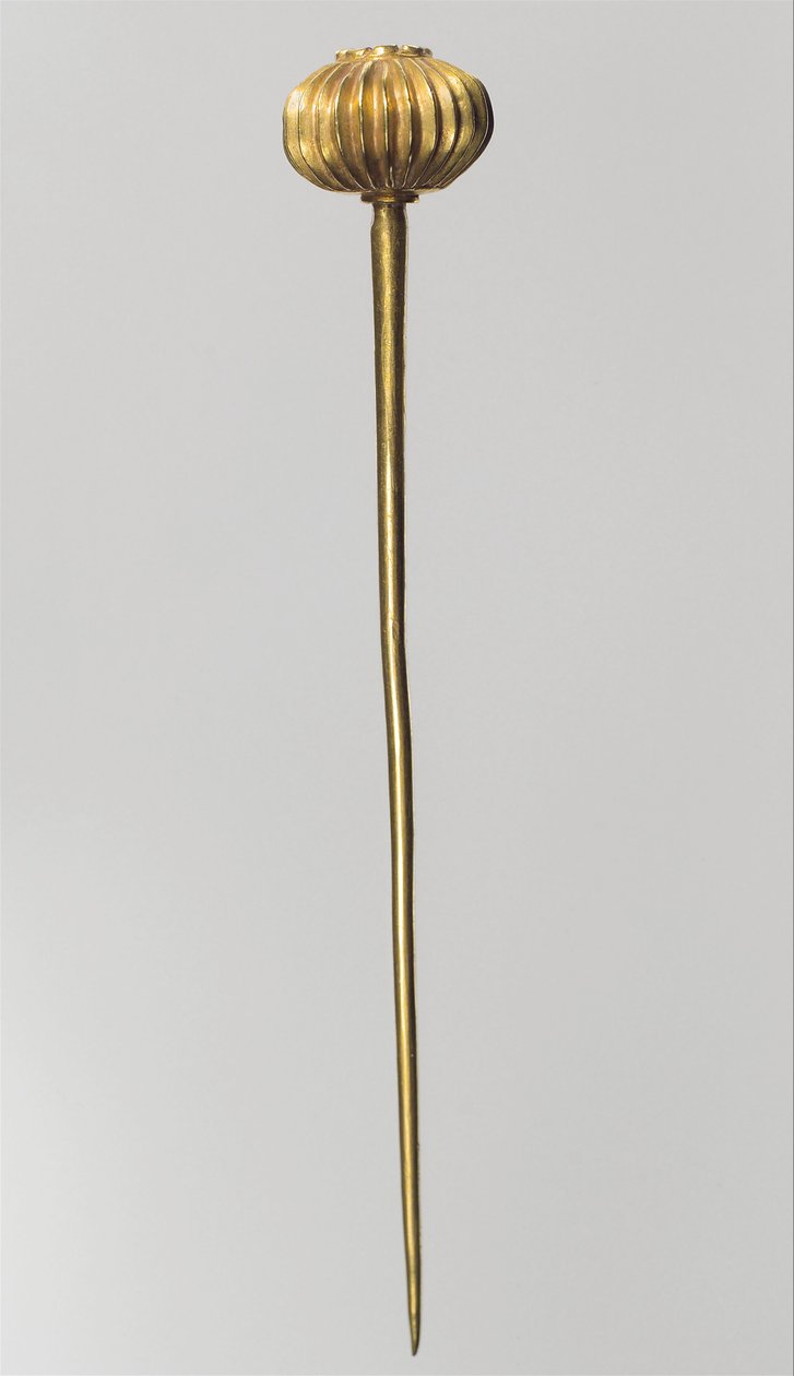 Pin med kugleformet hoved, ca. 14.–13. århundrede f.Kr. (guld) af Hittite