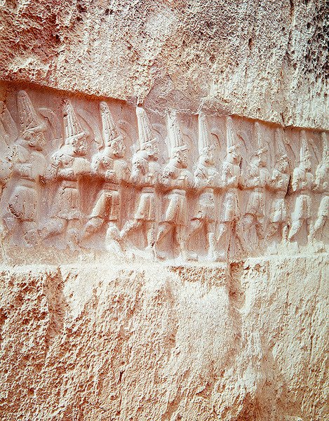Procession af de væbnede guder af Hittite