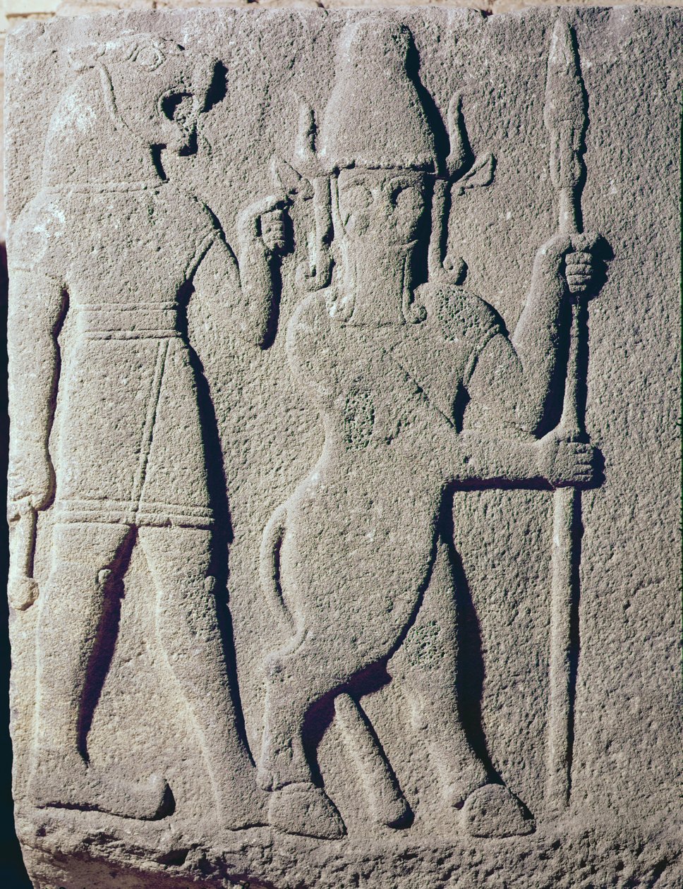 Den hittittiske gud Uomi, Karkemish, 11.-9. århundrede f.Kr. af Hittite