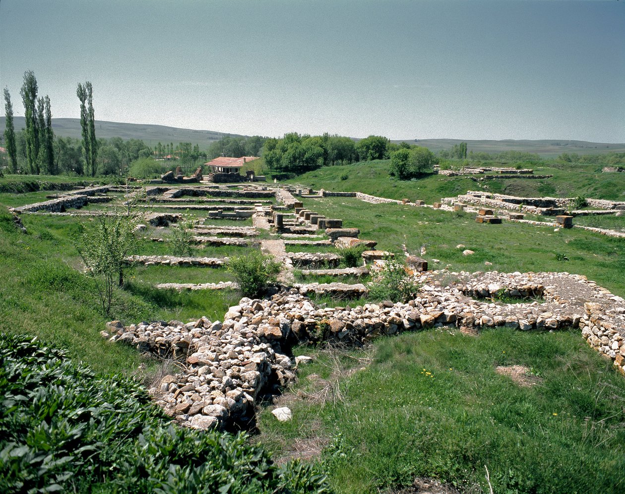 Udsigt over ruinerne af stedet af Hittite Hittite