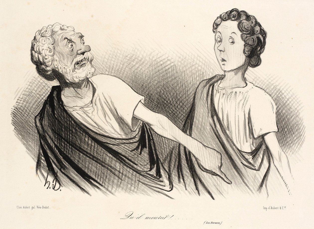 ... at han døde! ... af Honoré Daumier