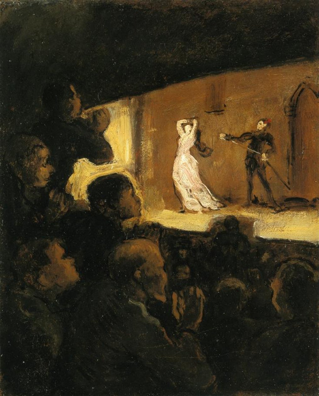 I teatret, 1860-64 af Honoré Daumier