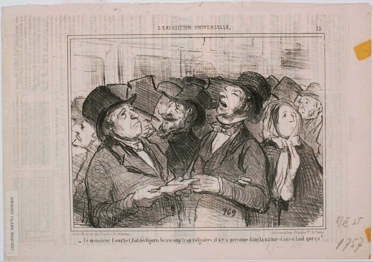 Universaludstillingen - Denne Monsieur Courbet gør figurer ... vulgære af Honoré Daumier