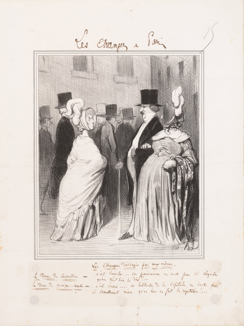 Fremmede stirrer på sig selv af Honoré Daumier