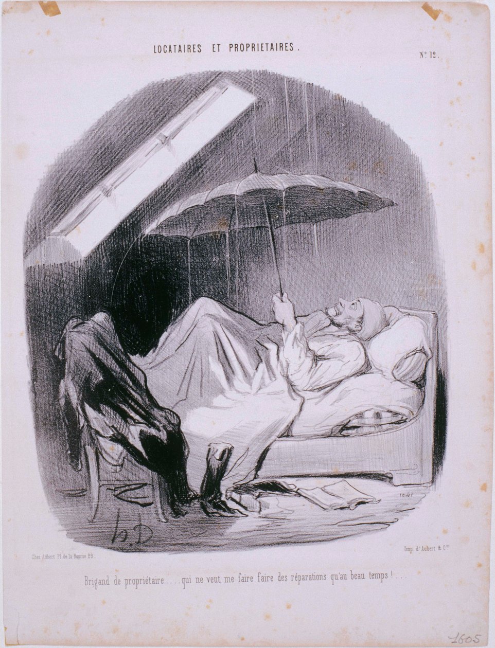 Lejere og udlejere - Udlejer Brigand ... af Honoré Daumier