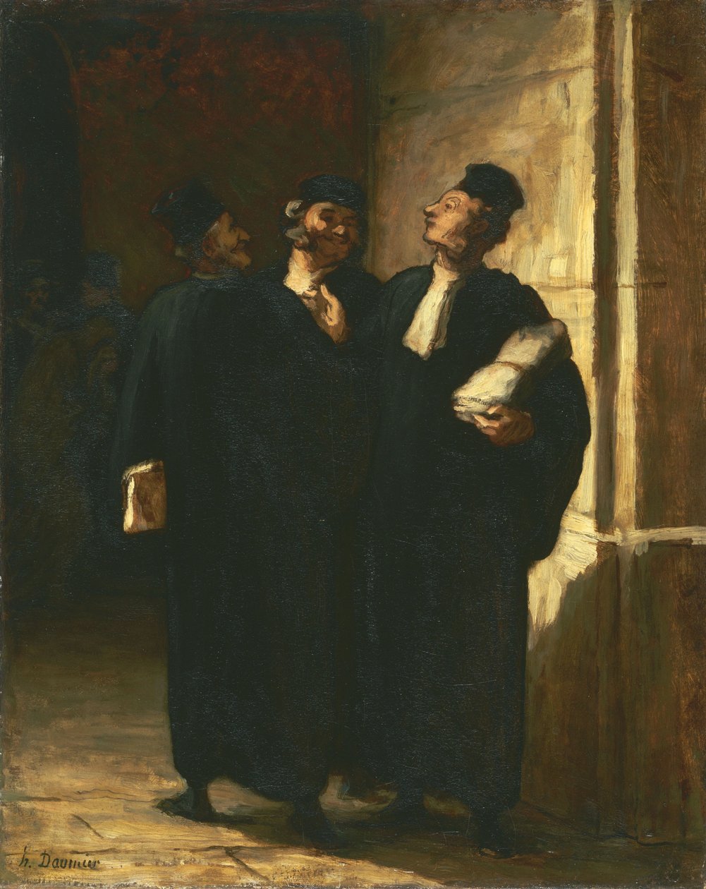 Tre advokater af Honoré Daumier